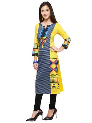 Printed straight kurta - 15614849 - Standard Image - 2