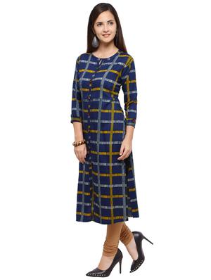 Straight checkered straight kurta - 15614862 - Standard Image - 2