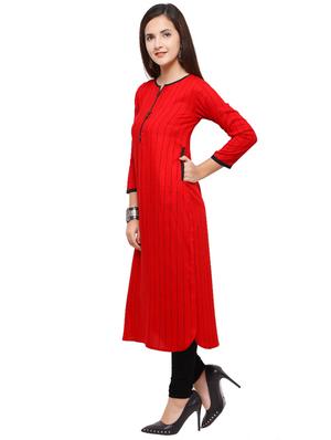 Stripes straight kurta - 15614865 - Standard Image - 2