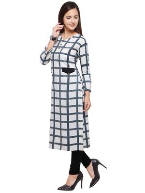 Checkered straight kurta - 15614868 - Standard Image - 2