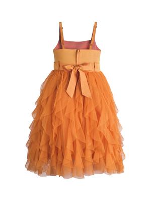 orange net frock - 15615258 - Standard Image - 2
