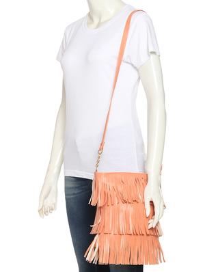 orange leatherette (pu) regular sling bag - 15615259 - Standard Image - 5