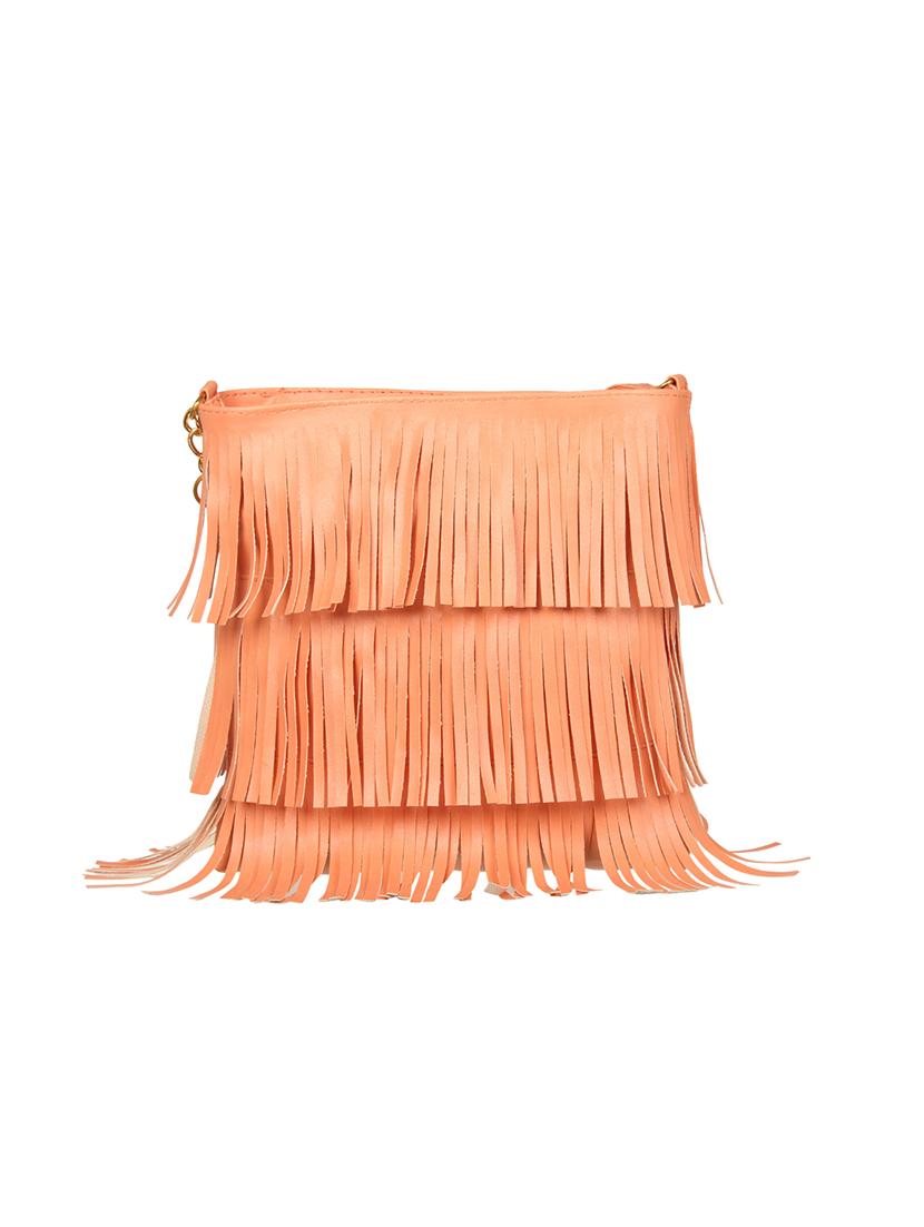 orange leatherette (pu) regular sling bag - 15615259 - Zoom Image - 2