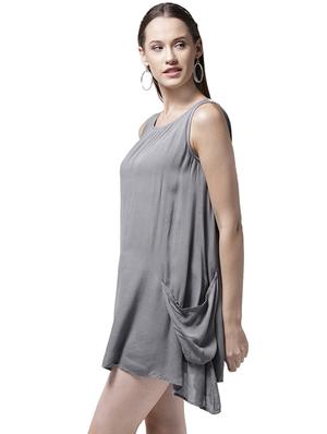 pocket detail asymmetric dress - 15615400 - Standard Image - 2