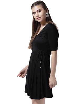 knot detail front overlap dress - 15615403 - Standard Image - 2
