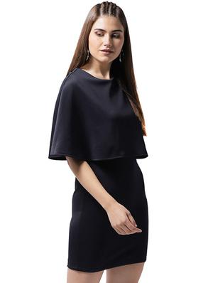 round neck overlay bodycon dress - 15615407 - Standard Image - 2