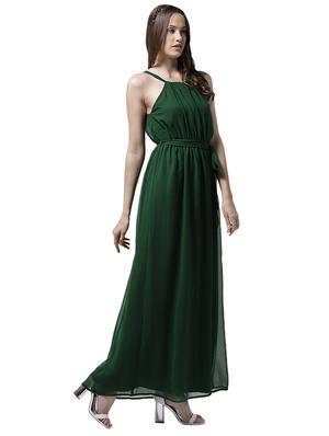 halter neck solid maxi dress - 15615410 - Standard Image - 2
