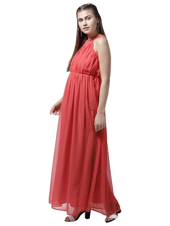keyhole neck blouson maxi dress - 15615415 - Zoom Image - 2