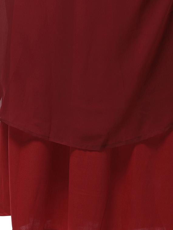 v neck laced overlay maxi dress - 15615418 - Zoom Image - 5