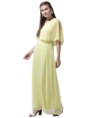 v neck lace overlay maxi dress - 15615419 - Standard Image - 2
