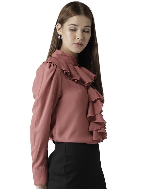 ruffled detail button up top - 15615427 - Zoom Image - 2