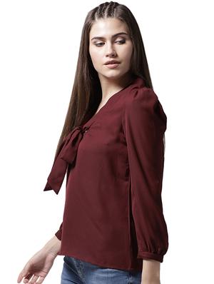 gather detail tie up neck top - 15615428 - Standard Image - 2