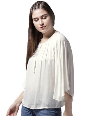 lace yoke pintuck detail top - 15615436 - Standard Image - 2