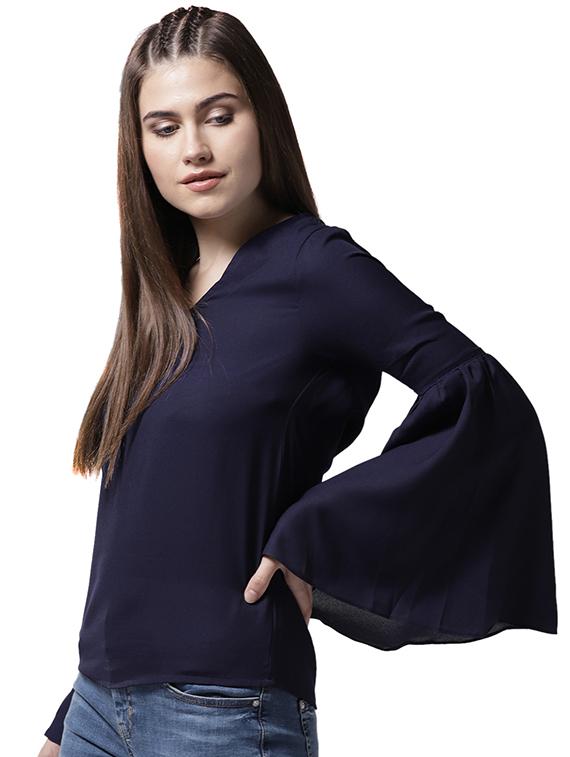 lace panel cutout back top - 15615443 - Zoom Image - 2