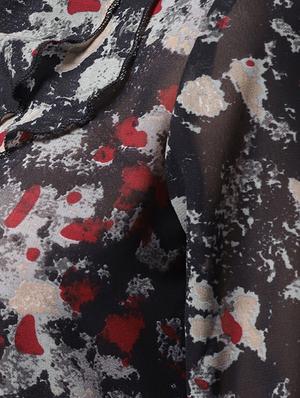 ruffled detail mandarin neck top - 15615452 - Standard Image - 5