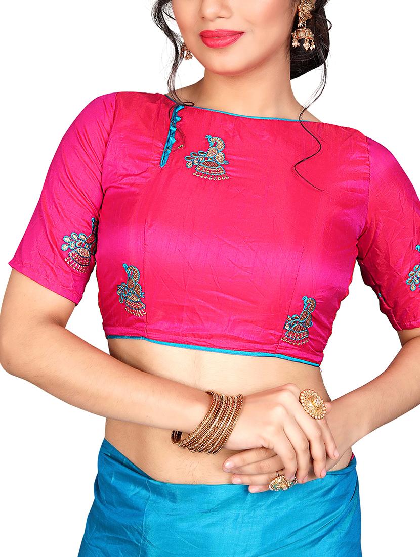 conversational embroidered saree with blouse - 15615583 - Zoom Image - 2