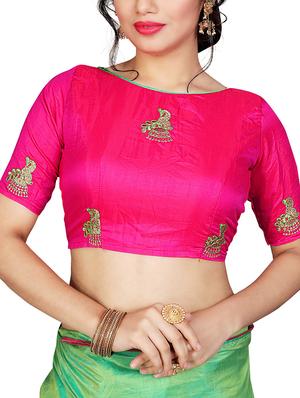conversational green embroidered saree with blouse - 15615584 - Standard Image - 2