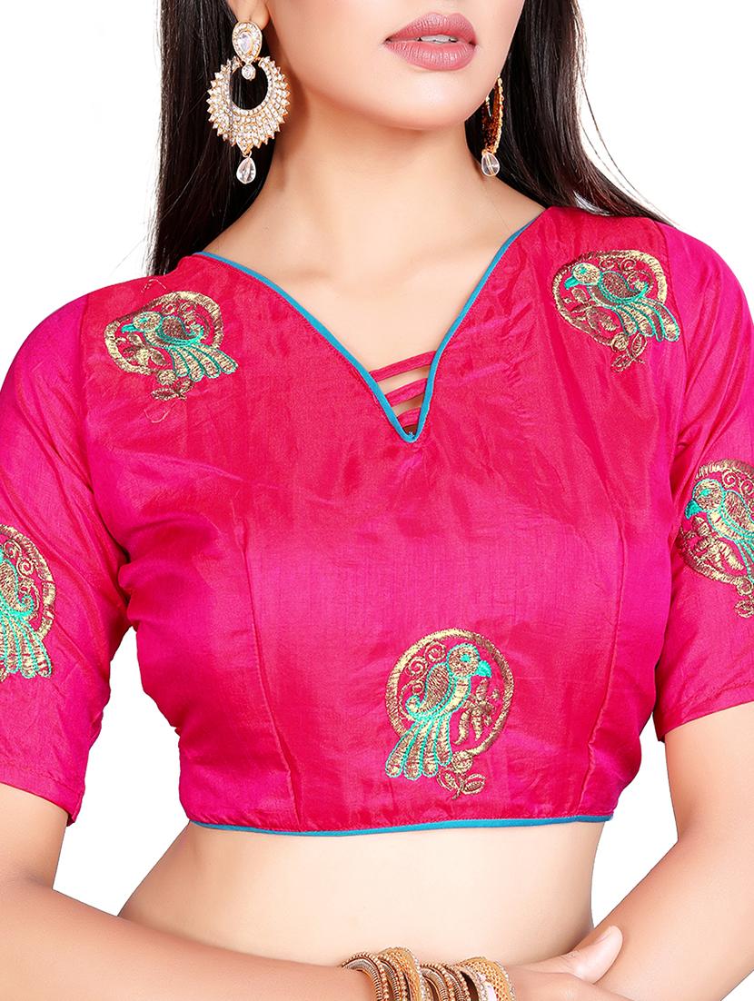 conversational blue embroidered saree with blouse - 15615610 - Zoom Image - 2