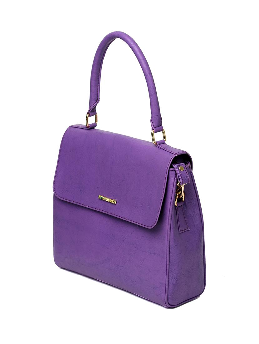 purple leatherette (pu) regular handbag - 15615650 - Zoom Image - 5