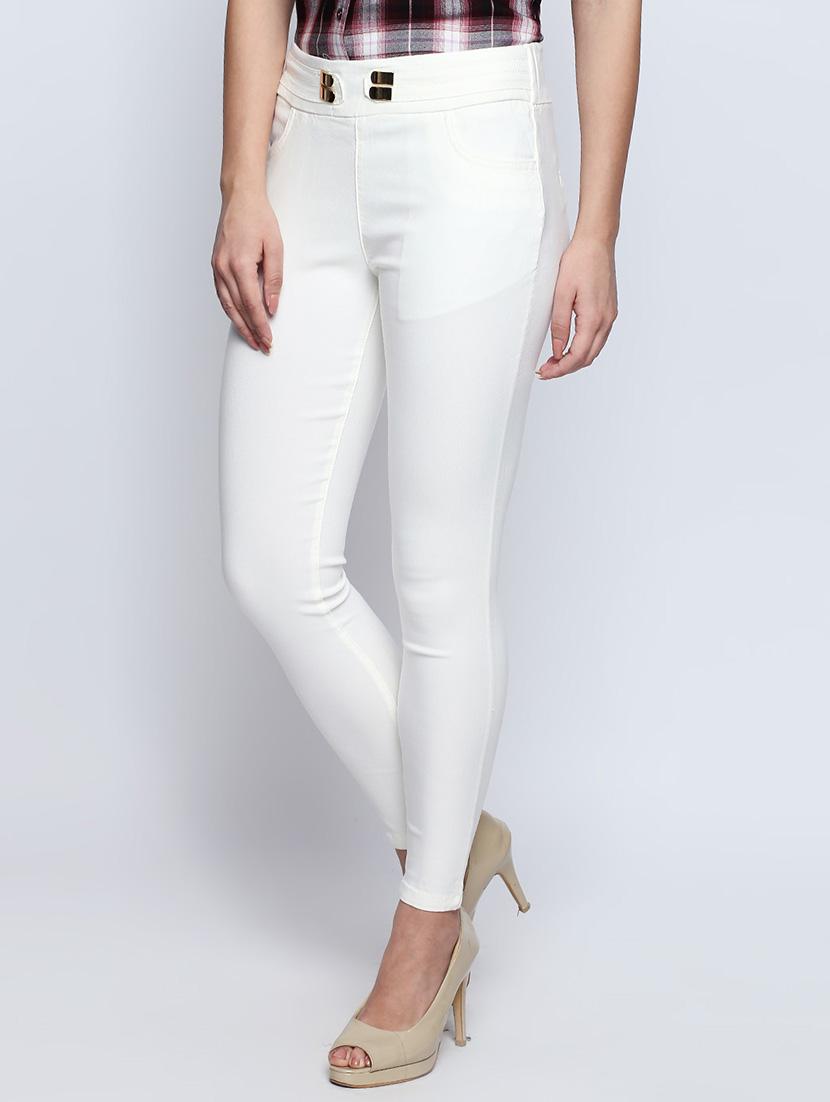 solid ankle length high rise jegging - 15615688 - Zoom Image - 2