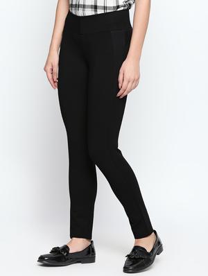patch detail solid high rise jegging - 15615689 - Standard Image - 2