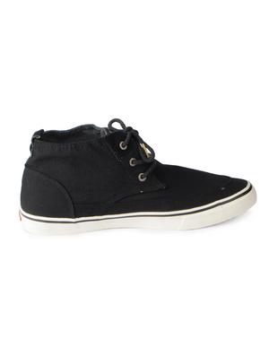 black Canvas lace up sneakers - 15615692 - Standard Image - 2