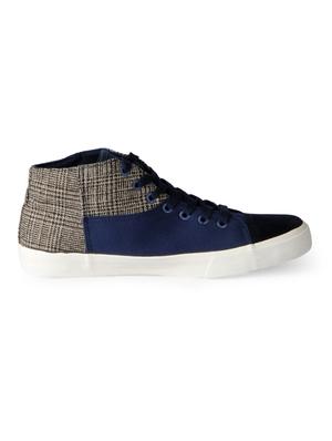 navy Canvas lace up sneakers - 15615697 - Standard Image - 2