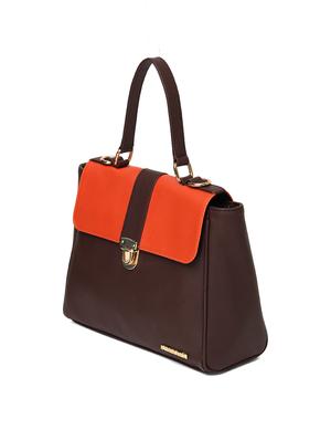 brown leatherette (pu) regular sling bag - 15615742 - Standard Image - 5