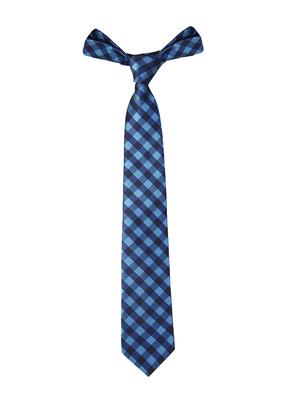 blue micro fiber tie with cufflink and pocket square - 15615751 - Standard Image - 2