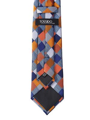 orange micro fiber tie with cufflink and pocketsquare - 15615756 - Standard Image - 2