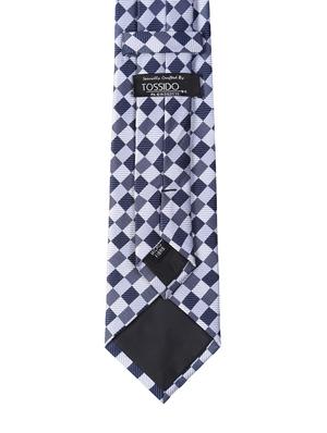 white micro fiber tie with poclet square and cufflink - 15615757 - Standard Image - 2