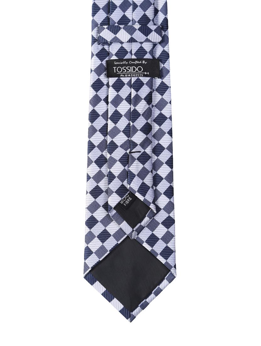 white micro fiber tie with poclet square and cufflink - 15615757 - Zoom Image - 2
