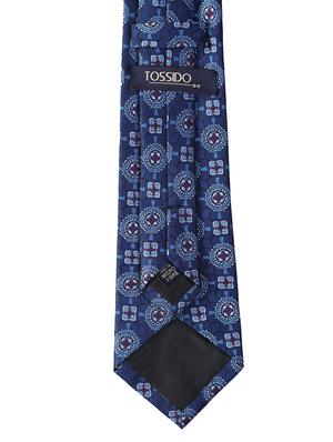 blue micro fiber tie with pocket square and cufflink - 15615759 - Standard Image - 2