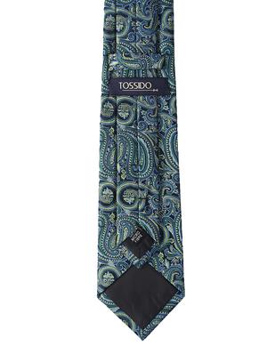 green micro fiber tie with pocket square and cufflink - 15615763 - Standard Image - 2