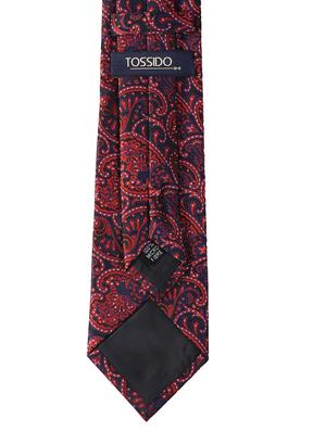 red micro fiber tie with pocket square with cufflink - 15615768 - Standard Image - 2