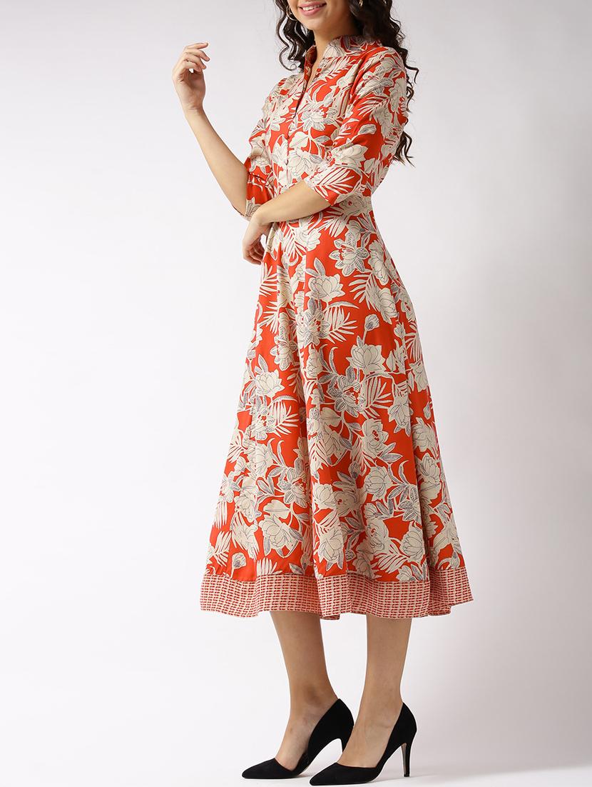 a-line printed dress - 15615806 - Zoom Image - 2