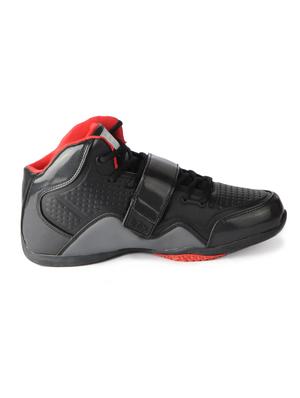 black leatherette lace up sport shoes - 15616059 - Standard Image - 2