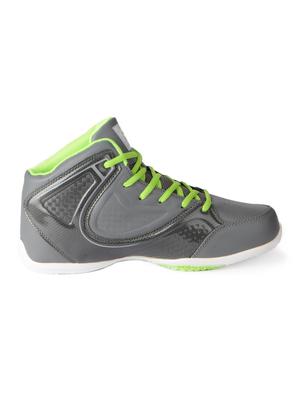 grey leatherette lace up sport shoes - 15616063 - Standard Image - 2