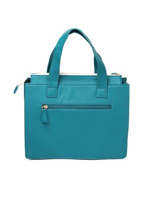 blue leatherette (pu) regular handbag - 15616082 - Standard Image - 2