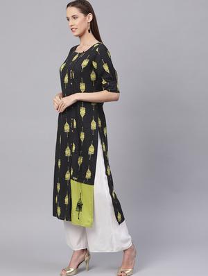 Kaantha straight kurta - 15616110 - Standard Image - 2