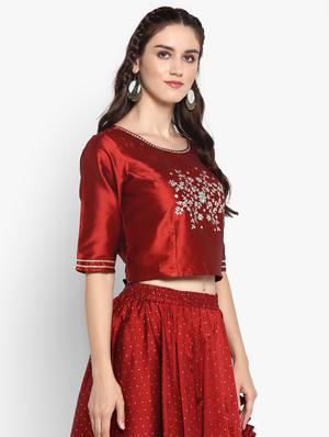 embroidered stitched blouse - 15616113 - Standard Image - 2
