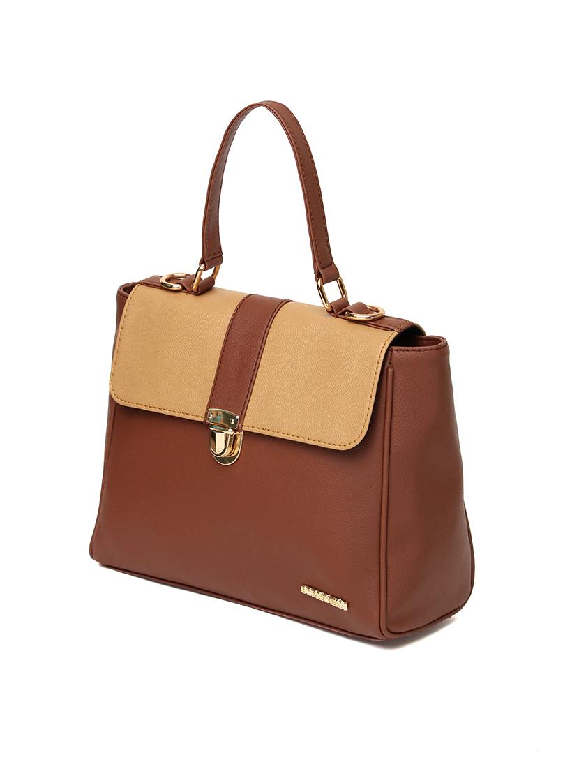 brown leatherette (pu) regular sling bag - 15616178 - Zoom Image - 5
