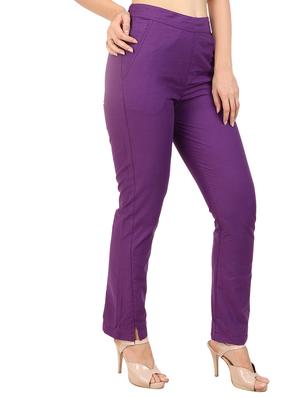 high waist flat front trouser - 15616439 - Standard Image - 2