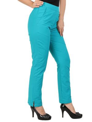 high waist flat front trouser - 15616443 - Standard Image - 2