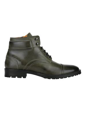 grey Leather high ankle boots - 15616447 - Standard Image - 2