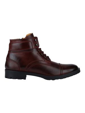 brown Leather high ankle boots - 15616450 - Standard Image - 2