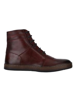 brown Leather high ankle boots - 15616451 - Standard Image - 2