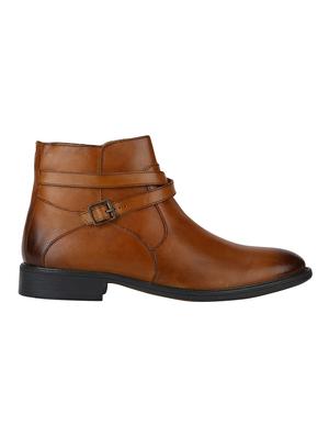 tan leather slip on boots - 15616453 - Standard Image - 2