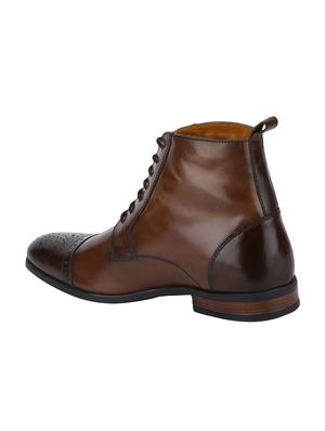 brown Leather high ankle boots - 15616469 - Standard Image - 2