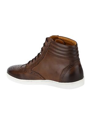 brown Leather lace up sneakers - 15616474 - Standard Image - 2